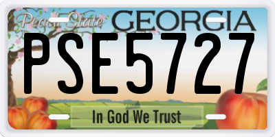 GA license plate PSE5727