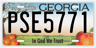 GA license plate PSE5771