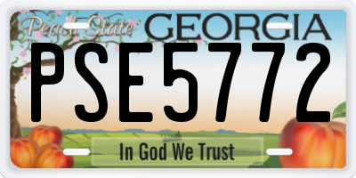GA license plate PSE5772