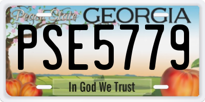 GA license plate PSE5779