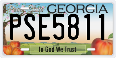 GA license plate PSE5811