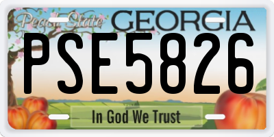 GA license plate PSE5826