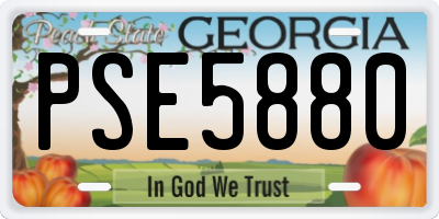 GA license plate PSE5880