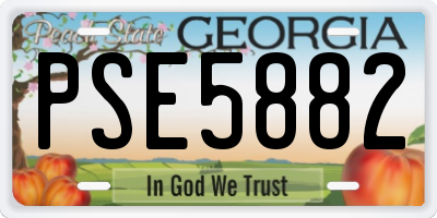 GA license plate PSE5882