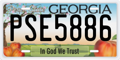 GA license plate PSE5886