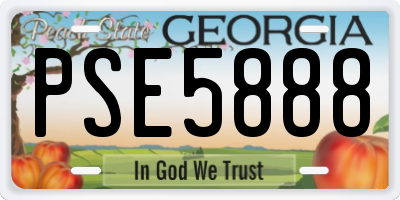 GA license plate PSE5888