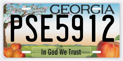 GA license plate PSE5912