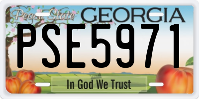 GA license plate PSE5971