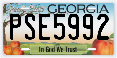 GA license plate PSE5992