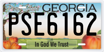 GA license plate PSE6162