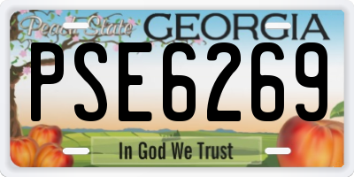 GA license plate PSE6269