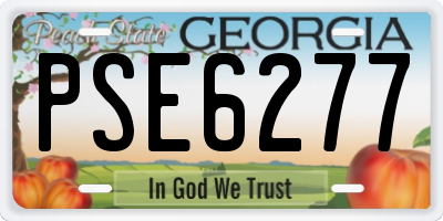 GA license plate PSE6277