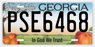 GA license plate PSE6468