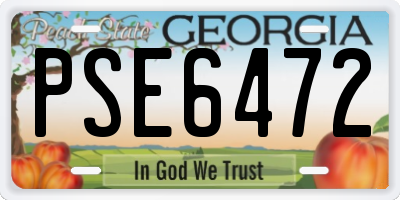 GA license plate PSE6472