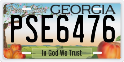 GA license plate PSE6476