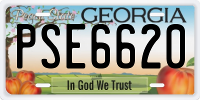 GA license plate PSE6620
