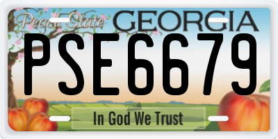 GA license plate PSE6679