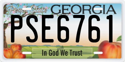 GA license plate PSE6761