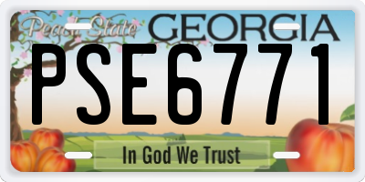 GA license plate PSE6771