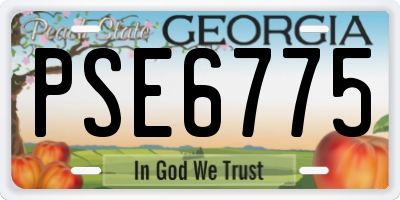 GA license plate PSE6775