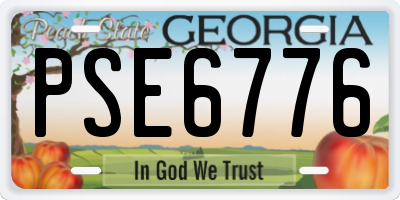 GA license plate PSE6776