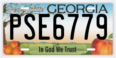 GA license plate PSE6779