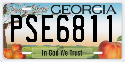 GA license plate PSE6811