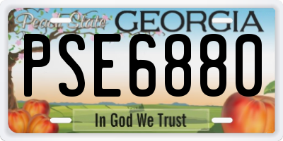 GA license plate PSE6880