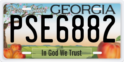 GA license plate PSE6882