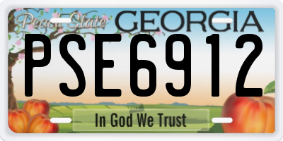 GA license plate PSE6912