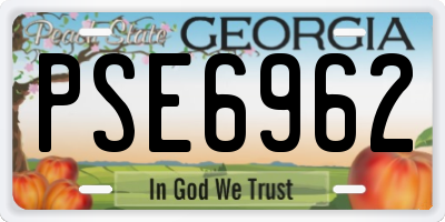GA license plate PSE6962