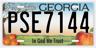 GA license plate PSE7144