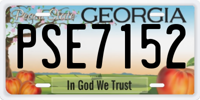 GA license plate PSE7152