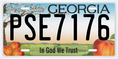 GA license plate PSE7176