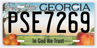 GA license plate PSE7269
