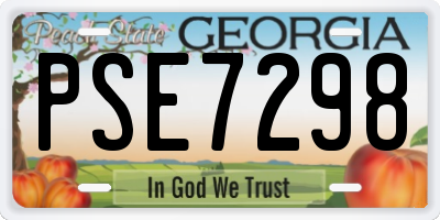 GA license plate PSE7298