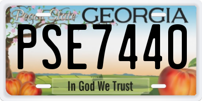 GA license plate PSE7440