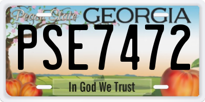 GA license plate PSE7472