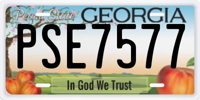 GA license plate PSE7577