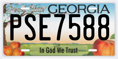GA license plate PSE7588