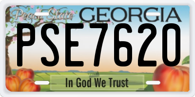 GA license plate PSE7620