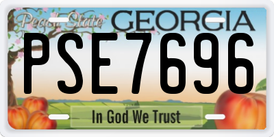 GA license plate PSE7696
