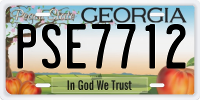 GA license plate PSE7712