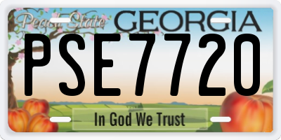 GA license plate PSE7720