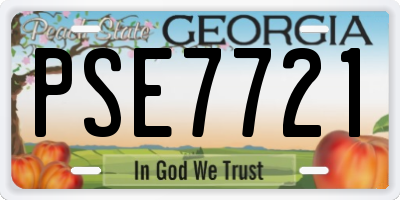 GA license plate PSE7721