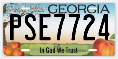 GA license plate PSE7724