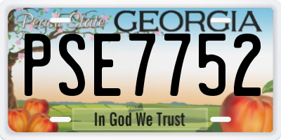 GA license plate PSE7752