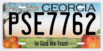 GA license plate PSE7762