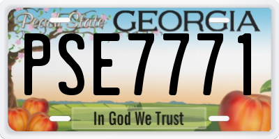 GA license plate PSE7771