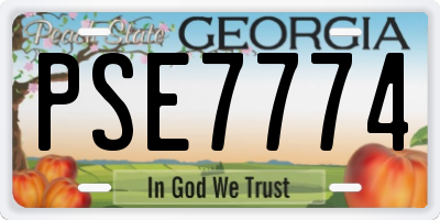GA license plate PSE7774